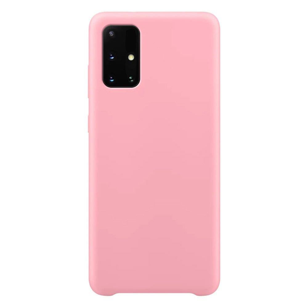 Husa Silicone Soft Flexible Rubber Cover pentru Samsung Galaxy A72 4G Roz