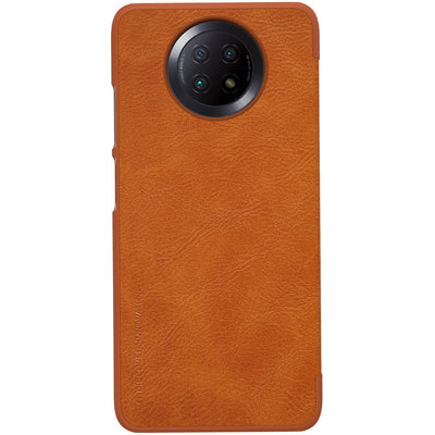 Husa Nillkin Qin piele Holster pentru Xiaomi Redmi Note 9T 5G Maro
