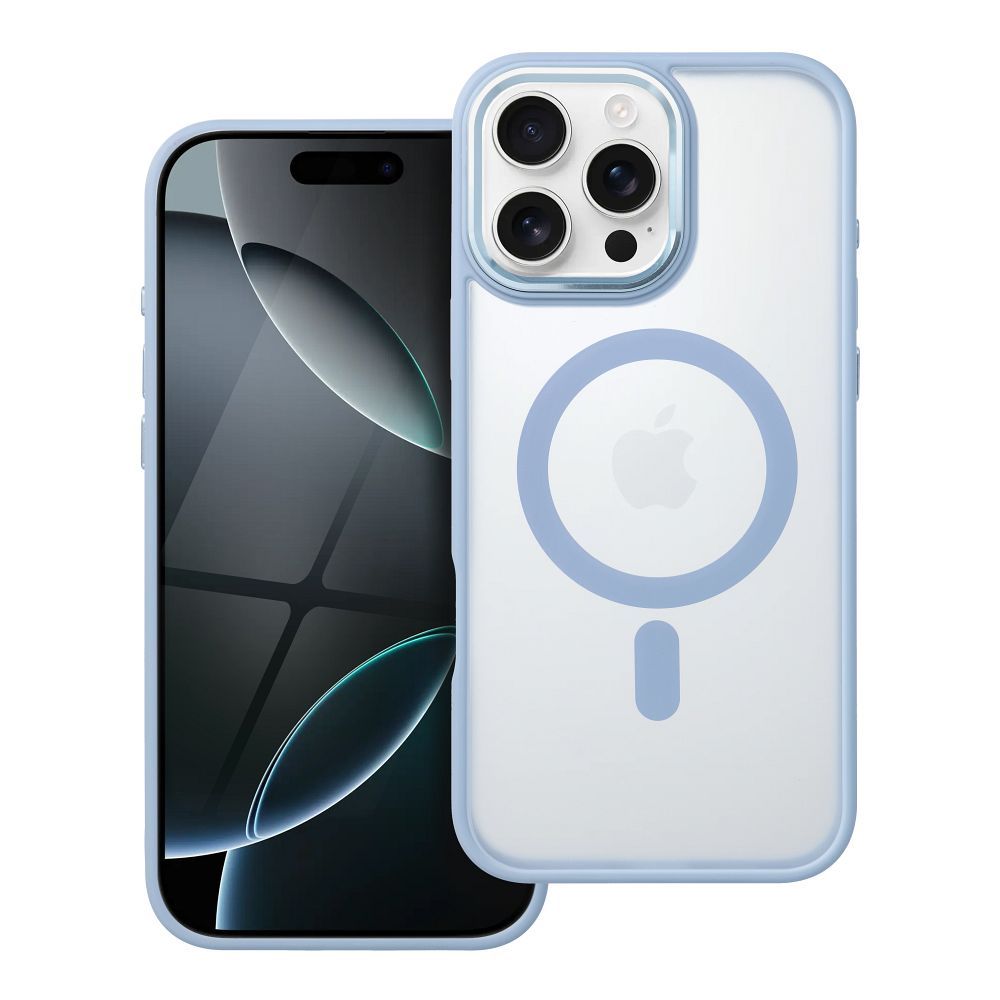 Husa mat Mag pentru iPhone 16 PRO MAX Compatible cu Magsafe Albastru