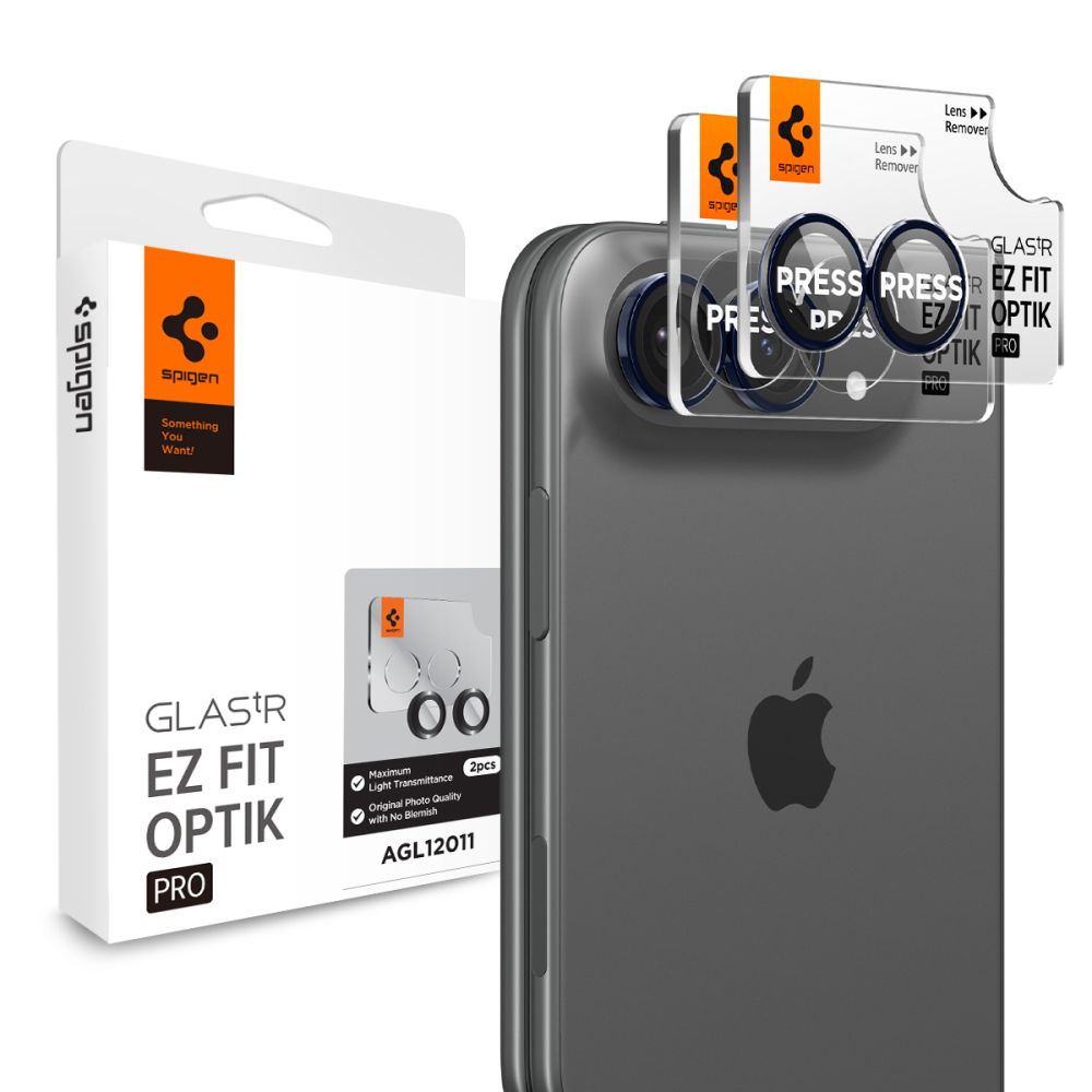 Folie camera Spigen Optik Pro Glas.tr EZ Fit protectie 2-pack iPhone Duo Night Sky