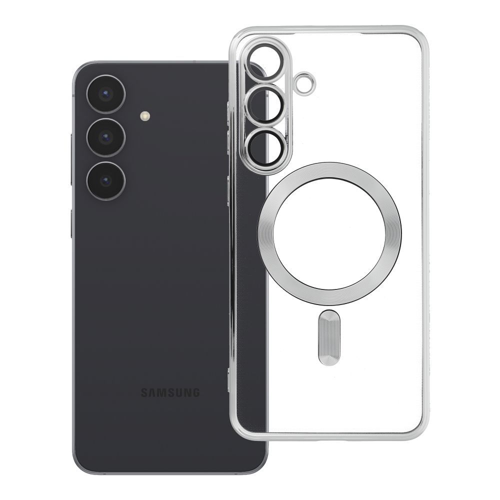 Husa Electro Mag pentru Samsung S25 FE Compatible cu Magsafe Argintiu