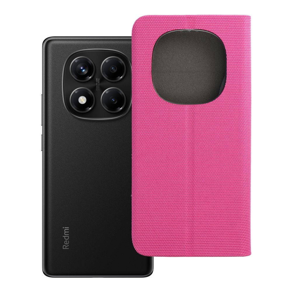 Husa Sensitive Book Flip pentru Xiaomi Redmi Note 14 PRO 4G Roz