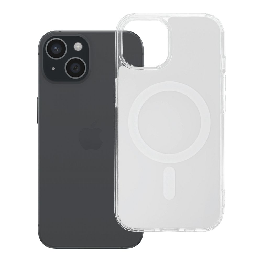 Husa Transparent Fusion Mag pentru iPhone 15 Compatible cu Magsafe Alb