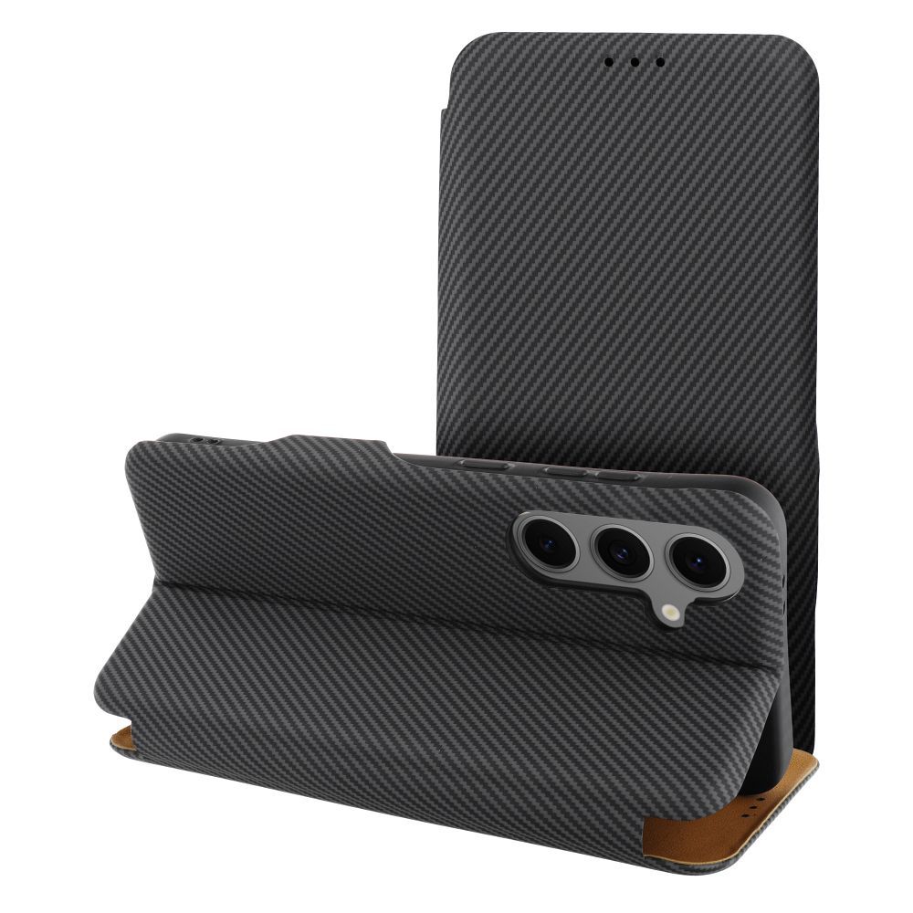 Husa Folio Side Magnet Flip pentru Samsung S25 Plus Gri