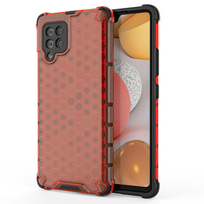 Husa Honeycomb Armor Cover cu TPU Bumper pentru Samsung Galaxy A42 5G Rosu
