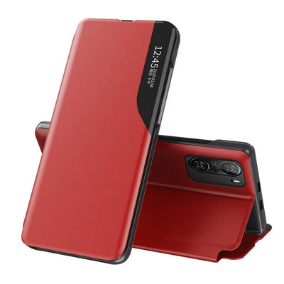 Husa piele ecologica View Elegant Flip cu Stand Function Xiaomi Redmi K40 Pro + / K40 Pro / K40 / Poco F3 Rosu