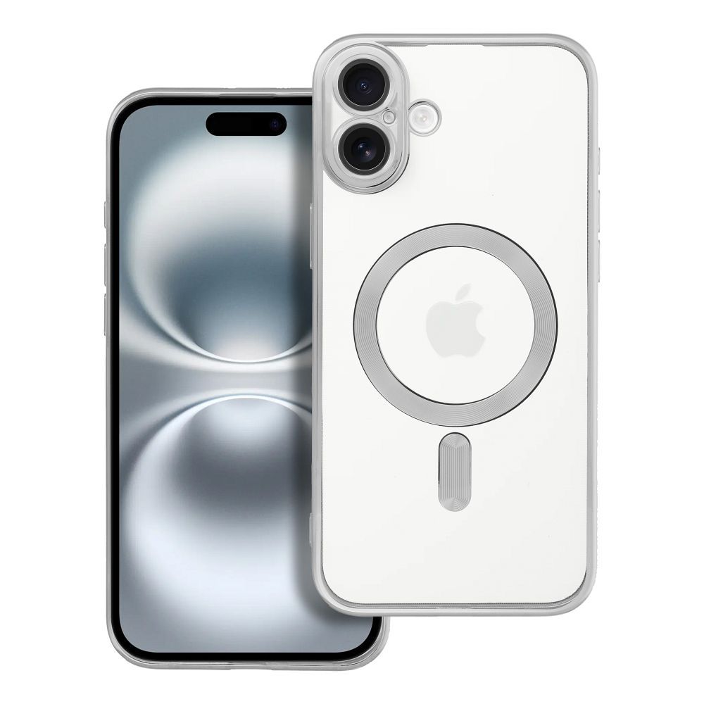 Husa Electro Mag pentru iPhone 16 Plus Compatible cu Magsafe Argintiu