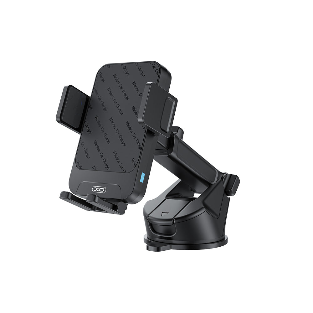 Suport auto XO Wx043 cu Wireless Inductive Incarcator Negru 15W cu Suction Cup