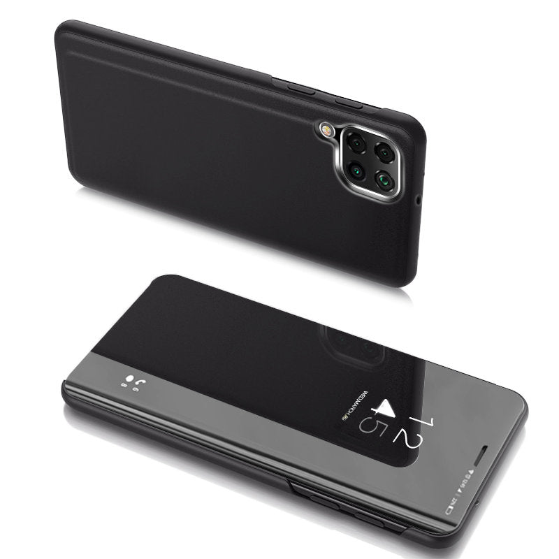 Husa Transparent View Cover pentru Samsung Galaxy A22 4G Negru