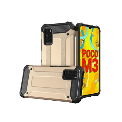 Husa Hybrid Armor Tough Rugged Cover pentru Xiaomi Redmi Note 10 5G / Poco M3 Pro Golden
