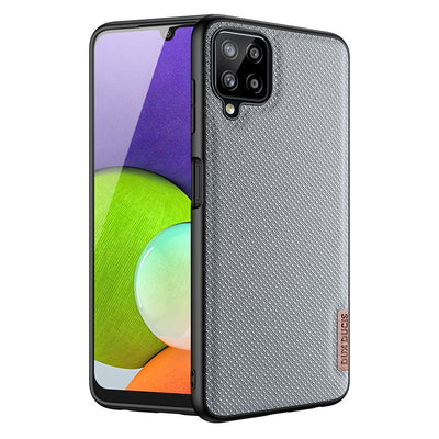Husa Dux Ducis Fino Covered cu Nylon Material pentru Samsung Galaxy A22 4G Gri