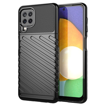 Husa Thunder Flexible Tough Rugged Cover TPU pentru Samsung Galaxy A22 4G Negru