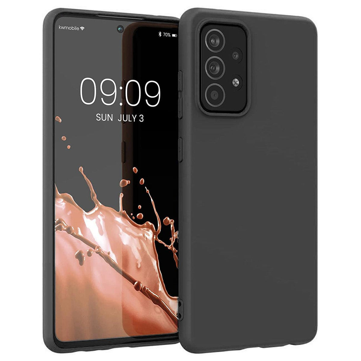 Husa Silicone Soft Flexible Rubber Cover pentru Samsung Galaxy A22 4G Negru