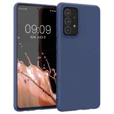 Husa Silicone Soft Flexible Rubber Cover pentru Samsung Galaxy A22 4G Albastru