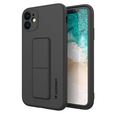 Husa Wozinsky Kickstand Silicone cu Stand Samsung Galaxy A72 4G Negru
