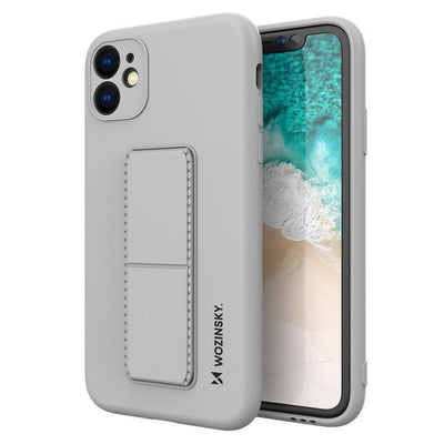 Husa Wozinsky Kickstand Silicone cu Stand Samsung Galaxy A72 4G Gri