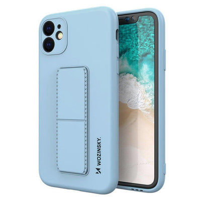 Husa Wozinsky Kickstand Silicone cu Stand pentru Samsung Galaxy A32 4G Albastru deschis