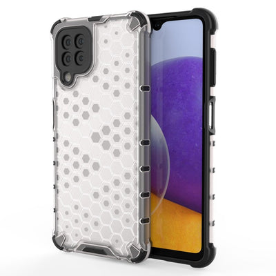 Husa Honeycomb Armor Cover cu TPU Bumper pentru Samsung Galaxy A22 4G Transparent