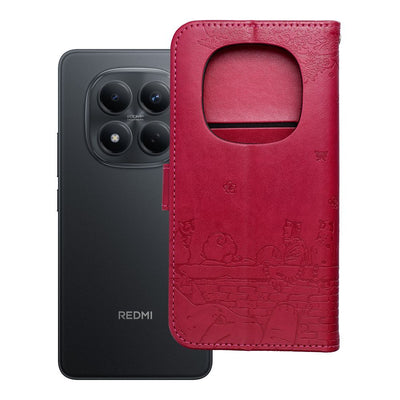 Husa Mezzo Book Flip pentru Redmi Note 15 PRO 5G Cats Rosu