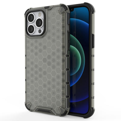 Husa Honeycomb Armor Cover cu TPU Bumper pentru iPhone 13 Pro Max Negru