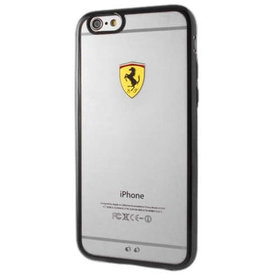 Husa Ferrari Hardcase Fehcp6bk iPhone 6/6S Racing Shield Transparent Negru