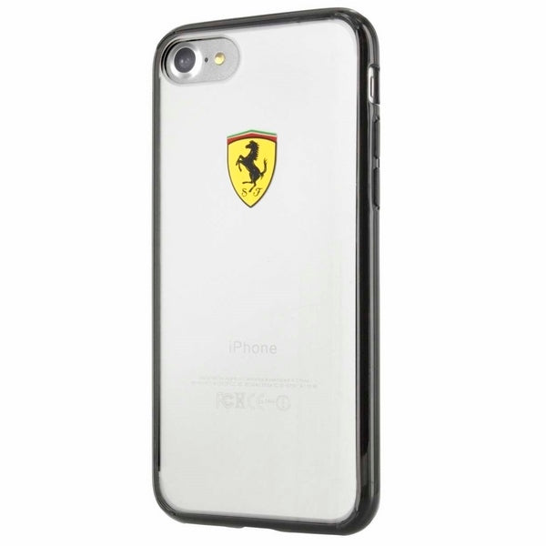 Husa Ferrari Hardcase Fehcp7bk iPhone 7/8/SE 2020 / SE 2022 Negru/Transparent Racing Shield