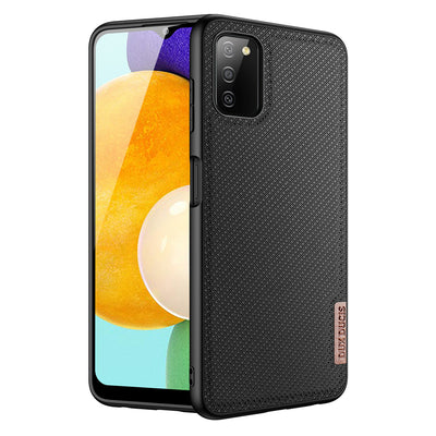 Husa Dux Ducis Fino Covered cu Nylon Material pentru Samsung Galaxy A03s Negru