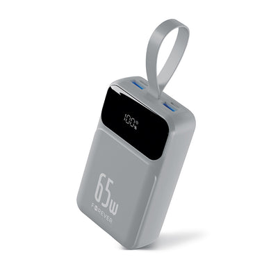 Acumulator extern Forever Vibe-tb65 PD QC 65W 20000 Mah Argintiu