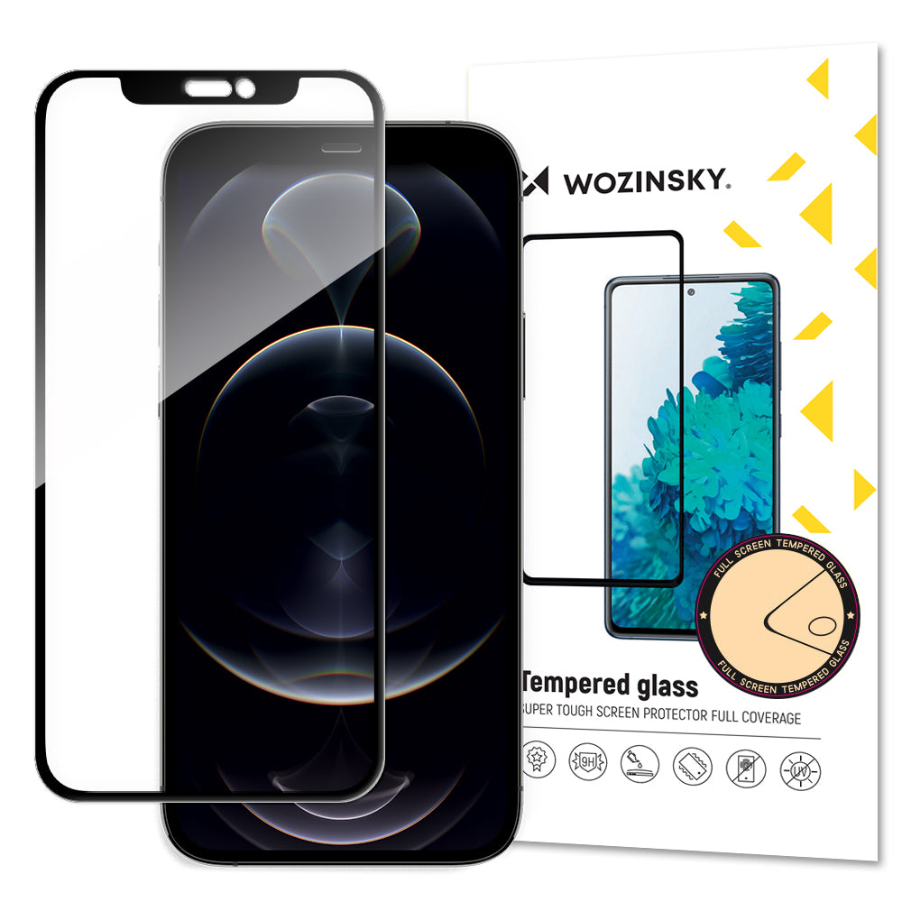 Folie Wozinsky Super Durable Full Glue sticla protectie cu Frame Husa Friendly iPhone 17e / 16e / 14 / 13 Pro / iPhone 1