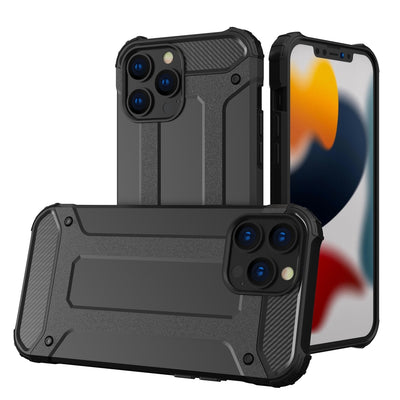 Husa Hybrid Armor Tough Rugged Cover pentru iPhone 13 Pro Negru