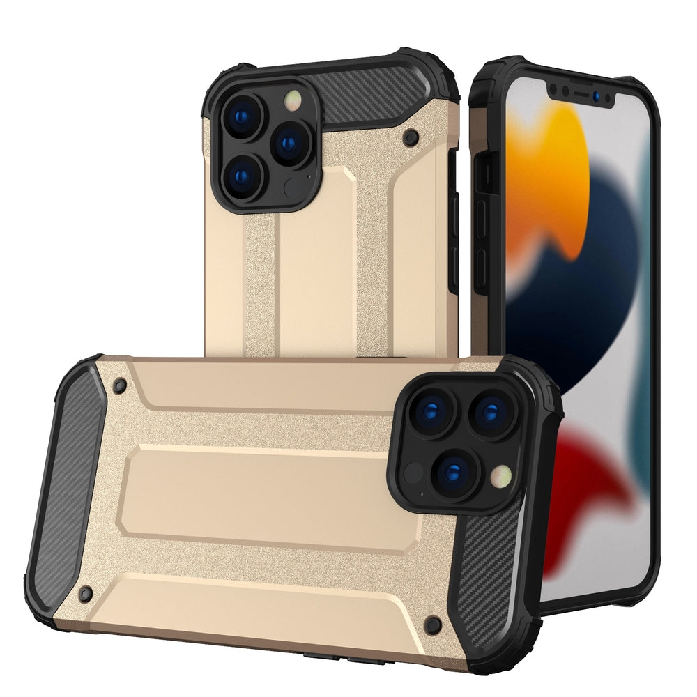 Husa Hybrid Armor Tough Rugged Cover pentru iPhone 13 Pro Golden