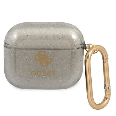 Husa Guess Gua3ucg4gk AirPods 3 Cover Negru/Negru Glitter Collection