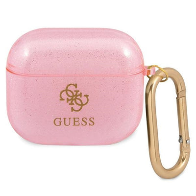 Husa Guess Gua3ucg4gp AirPods 3 Cover Roz/Roz Glitter Collection