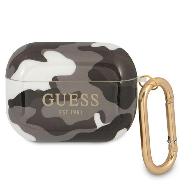 Husa Guess Guapucamg AirPods Pro Cover Negru/Negru Camo Collection