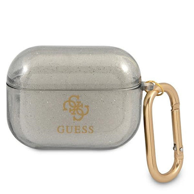 Husa Guess Guapucg4gk AirPods Pro Cover Negru/Negru Glitter Collection
