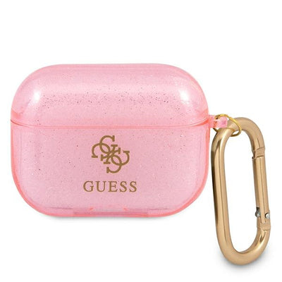 Husa Guess Guapucg4gp AirPods Pro Cover Roz/Roz Glitter Collection