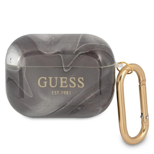 Husa Guess Guapunmk AirPods Pro Cover Negru/Negru Marble Collection