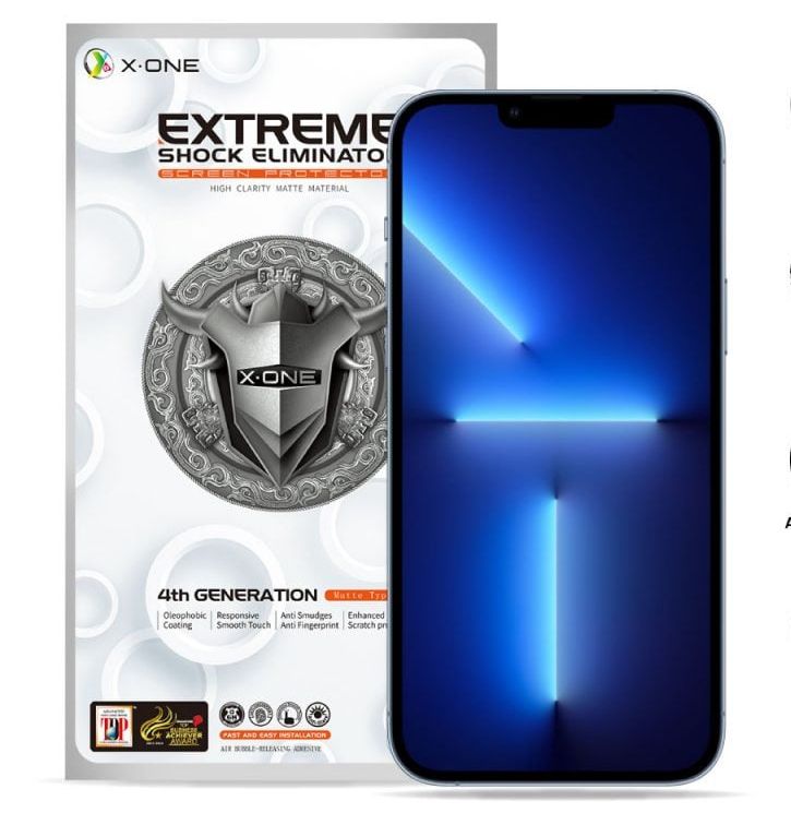 Folie X-one Extreme Shock Eliminator 4th Gen. (mat Series) - pentru iPhone 13 Pro Max/14 Plus