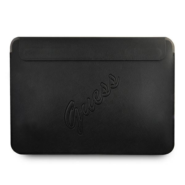 Husa laptop Guess Saffiano Script Cover pentru A 13" Laptop - Negru