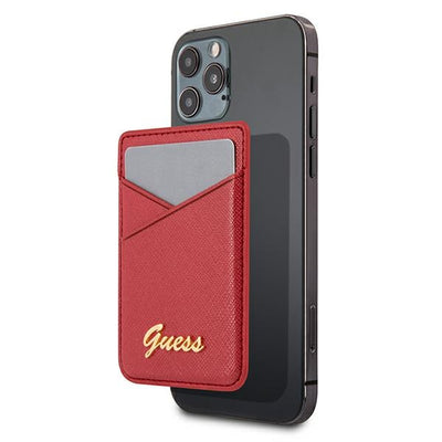 Husa Guess Wallet Card Slot Guwmssaslre Magsafe Saffiano Rosu/Rosu