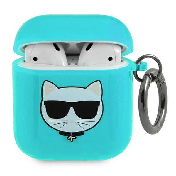 Husa Karl Lagerfeld Choupette pentru AirPods 1/2 - Albastru