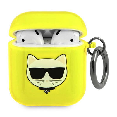 Husa Karl Lagerfeld Choupette pentru AirPods 1/2 - Galben