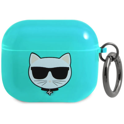 Husa Karl Lagerfeld Choupette pentru AirPods 3 - Albastru