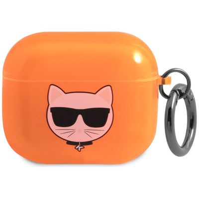 Husa Karl Lagerfeld Choupette pentru AirPods 3 - Portocaliu