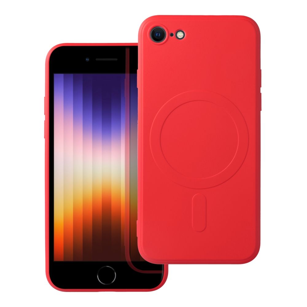 Husa Silicone Mag pentru iPhone 7 / 8 / SE 2020 / SE 2022 Compatible cu Magsafe (Camera Protection) Rosu