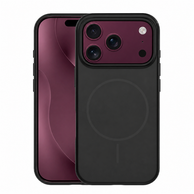 Husa Silicone Thin Mag pentru iPhone 17 Pro 6,3" Negru