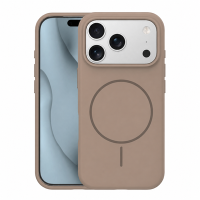 Husa Silicone Thin Mag pentru iPhone 17 Pro 6,3" Maro