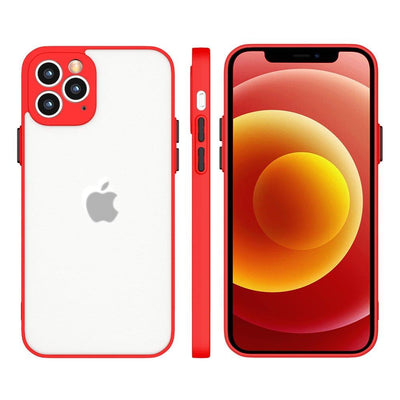 Husa Milky Silicone Flexible Translucent pentru Xiaomi Redmi Note 10 / Redmi Note 10S Rosu