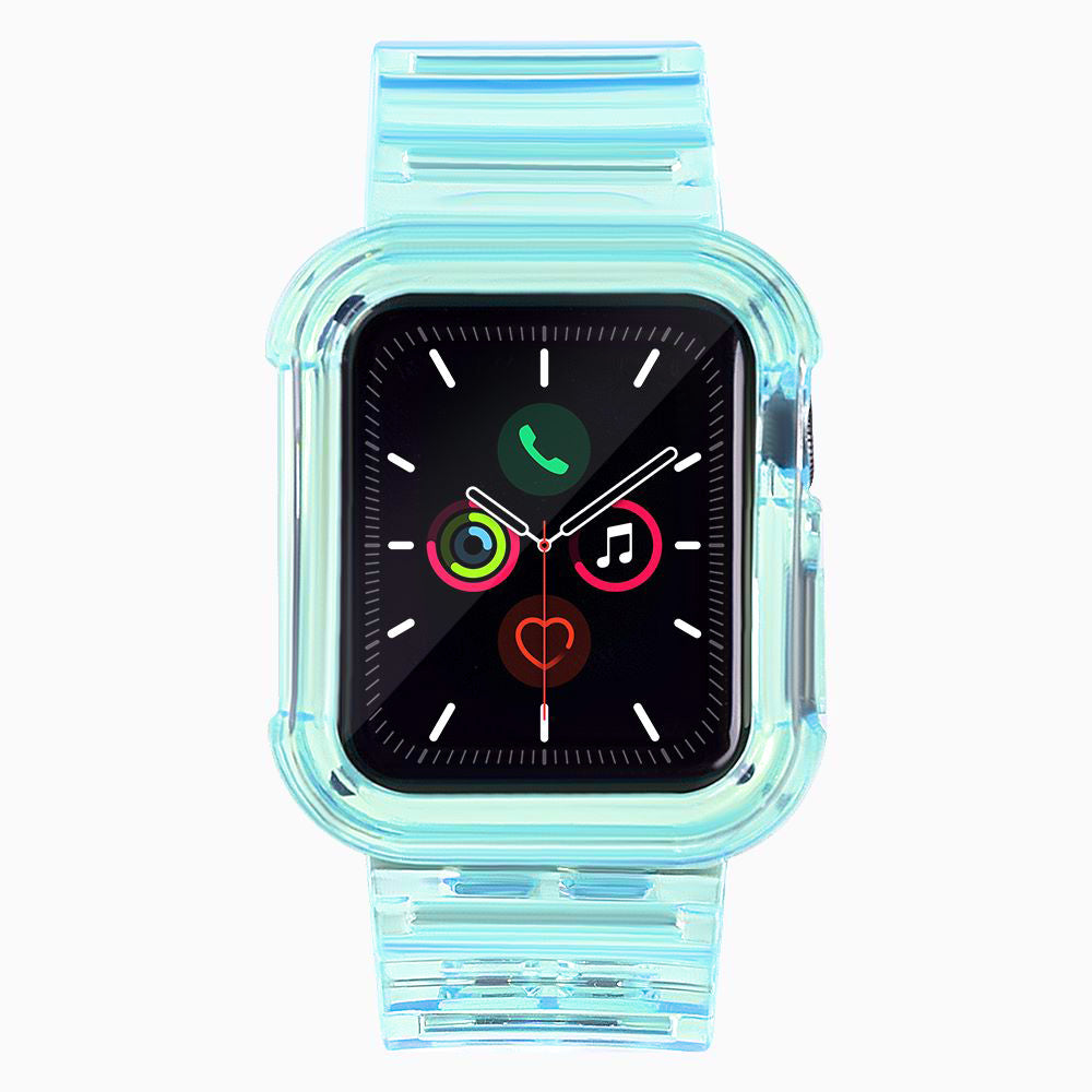 Husa Curea silicon Curea Bracelet Curea Set deschis pentru Apple Watch 40mm - Albastru