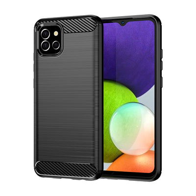 Husa Carbon Flexible Cover pentru Samsung A03s EU (166.5) Negru